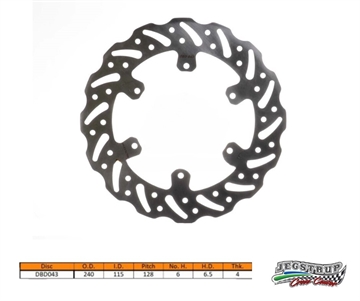 Bremseskive bag Delta Braking TM 400 EN & MX 4 - takts årg. 01 - 03